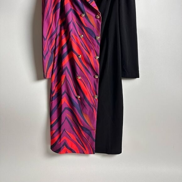 Color block  button down midi dress - Picture 9 of 13